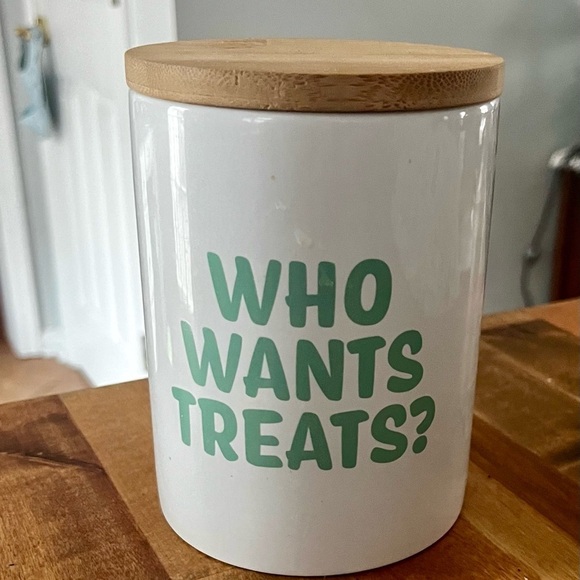 Other - Bamboo Lid Treat Jar storage